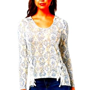 AMERICAN RAG LACE-UP SWEATER